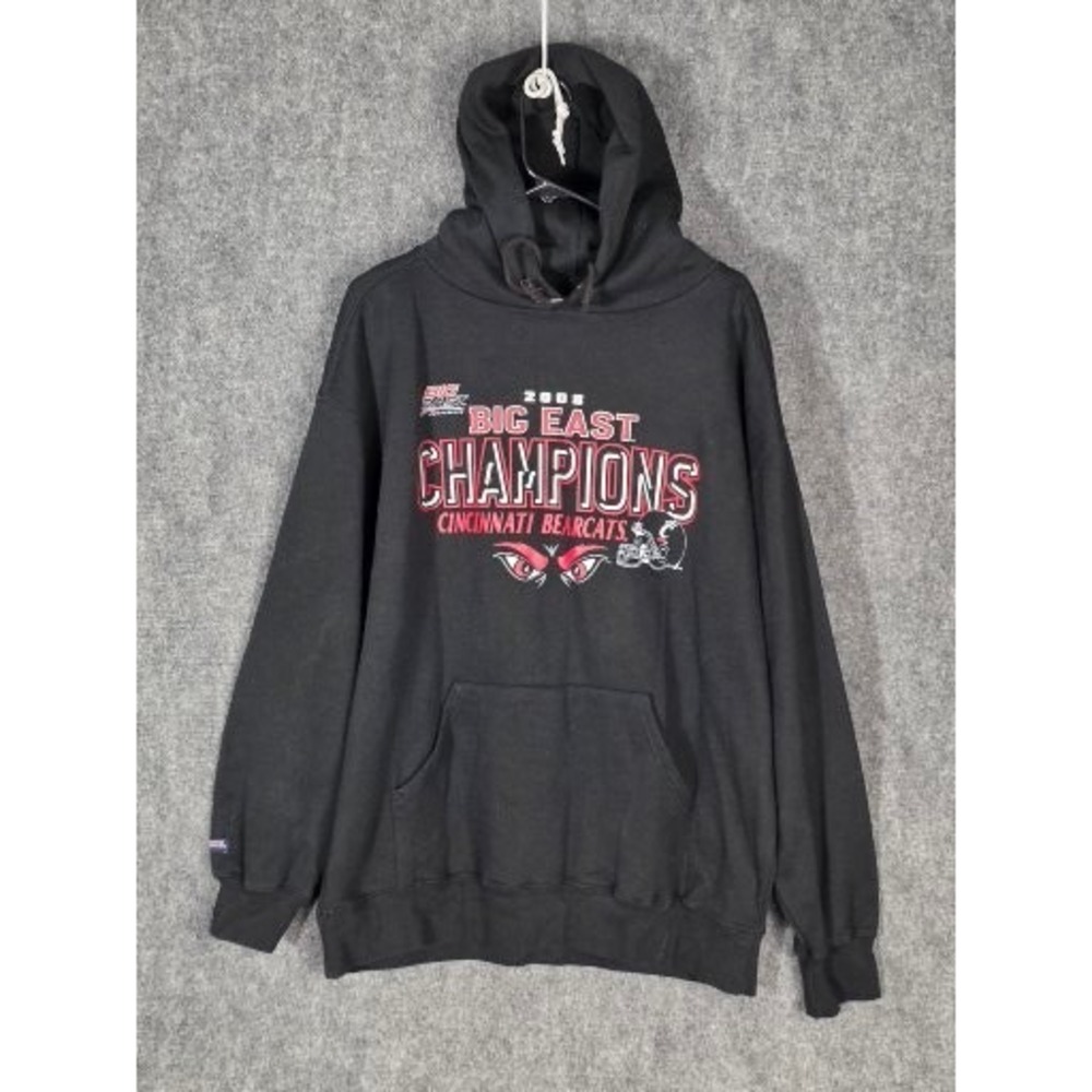Jansport Cincinnati Bearcats 2008 Big East Champions Hoodie Black Mens XL‎